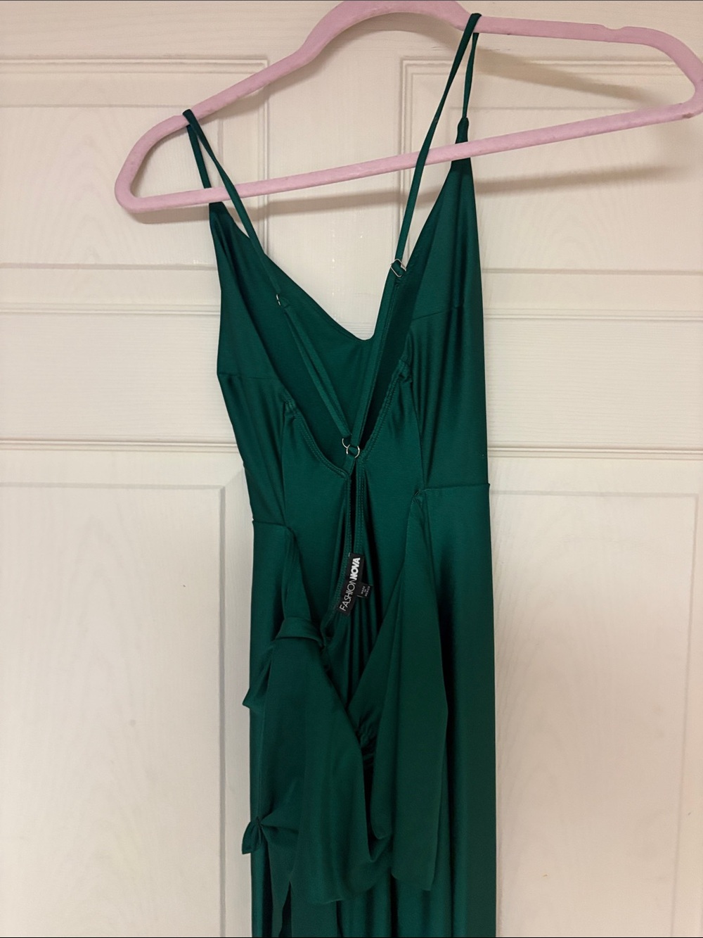 Fashion Nova Emerald Green Strappy Jumpsuit - Picture 3 of 5